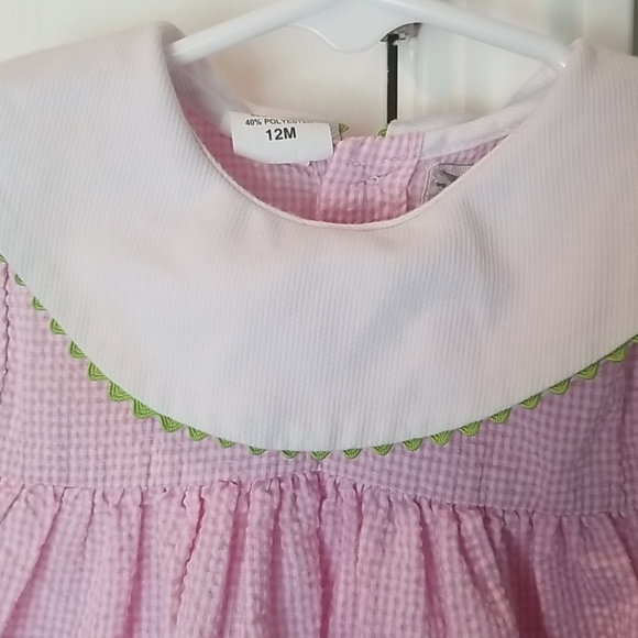 Pink seersucker dress - Picture 3 of 3